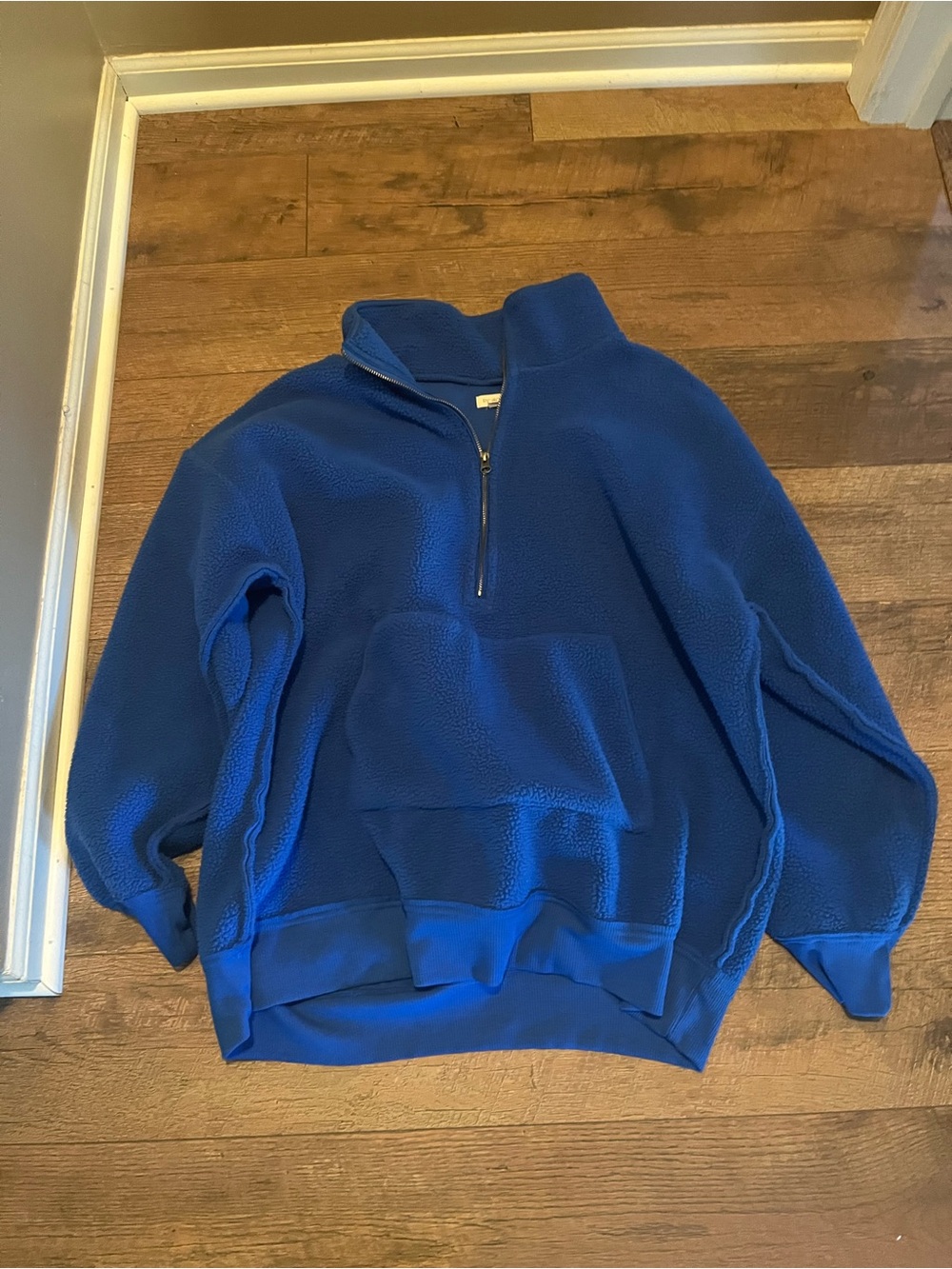 Pilcro women’s Royal Blue Half-Zip Sherpa Pullover